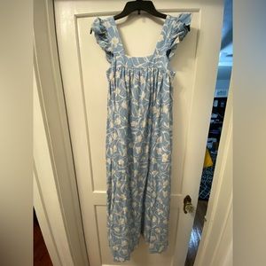 A New Day blue floral linen maxi dress